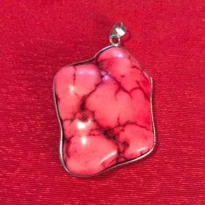 Pink stone pendant